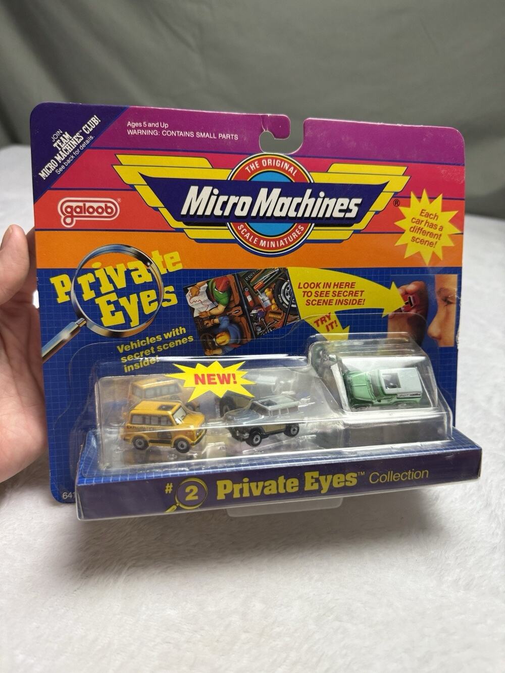 Vtg Micro Machines 1989 Private Eye #2 Travel All Edsel Wagon Arts Panel Van New
